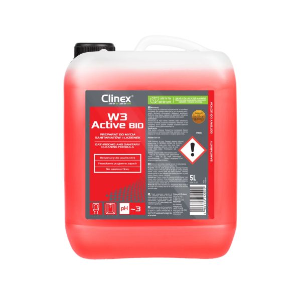 Clinex W3 Active Bio 5L nežno sredstvo za svakodnevno čišćenje kupatila