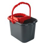 Kofa sa cediljkom i točkićima za brisanje okrugla 12l