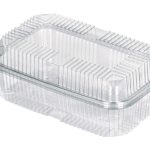 Plastična posuda pravougaona  195x130x70mm PET750 izdignute