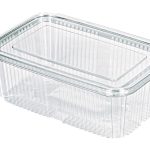 Plastična posuda pravougaona  195x130x65mm PET1000 ravna