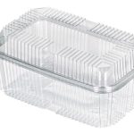 Plastična posuda pravougaona  195x130x85mm PET1000 izdignute